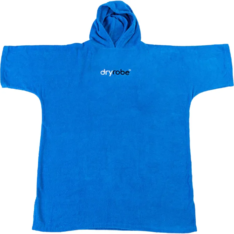 Dryrobe Adult Organic Cotton Towel Short Sleeve V3 Cobalt Blue